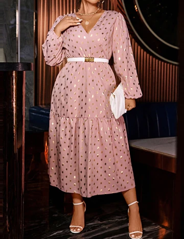 Rochie medie SHEIN CURVE, roz Roz