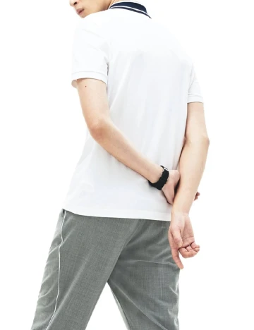 Tricou Lacoste, alb Alb