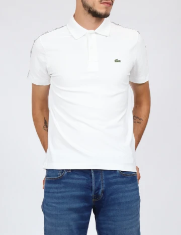 Tricou Lacoste, alb Alb