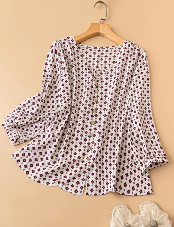 Bluza SHEIN CURVE, alb Alb