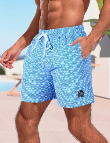 
						Pantaloni de plaja SHEIN, albastru