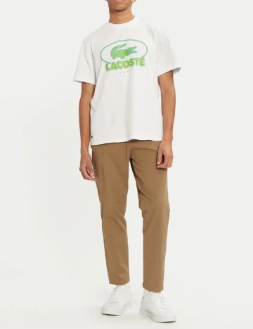 Tricou Lacoste, alb Alb