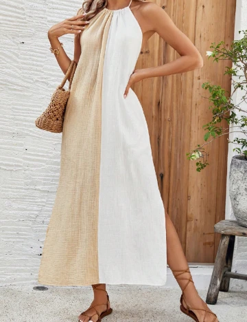 Rochie lunga SHEIN, crem