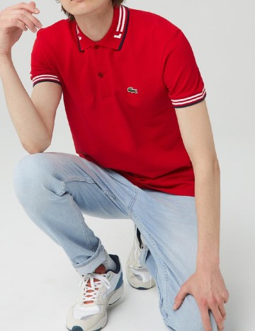 
						Tricou Lacoste, rosu