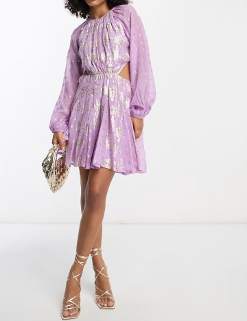 
						Rochie scurta ASOS, mov