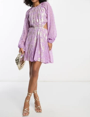 Rochie scurta ASOS, mov Mov
