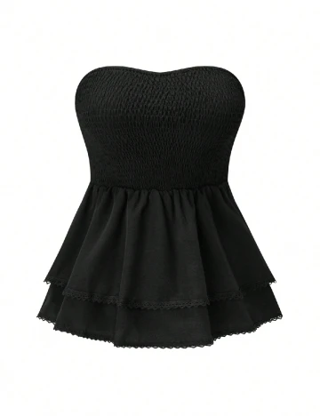 Top SHEIN CURVE, negru Negru