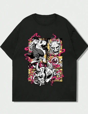 Tricou Romwe, negru Negru