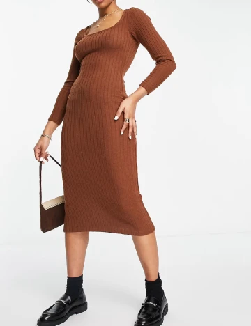 Rochie medie Miss Selfridge, maro
