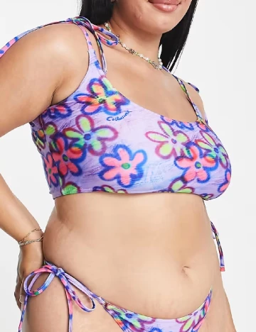 Top de baie Collusion Plus Size, floral print Floral print
