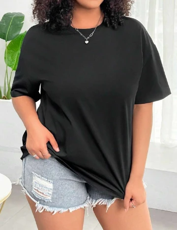 Tricou SHEIN CURVE, negru Negru