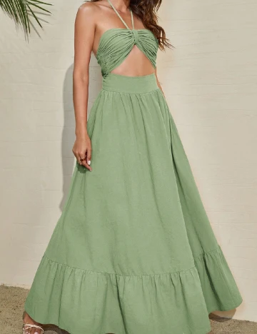 Rochie lunga SHEIN, verde Verde