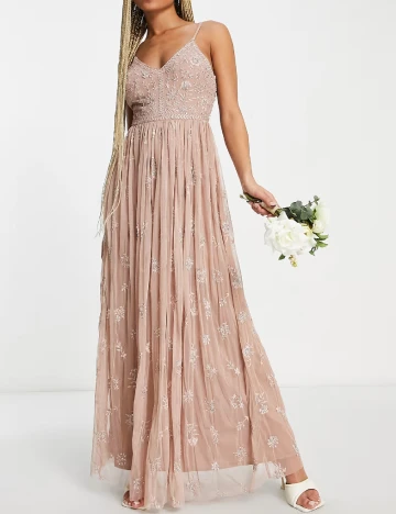 Rochie lunga Beauut, crem