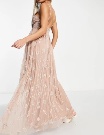Rochie lunga Beauut, crem