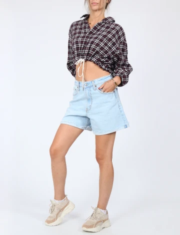 Pantaloni scurti Abercrombie&Fitch, albastru