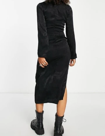 Rochie medie Violet Romance, negru