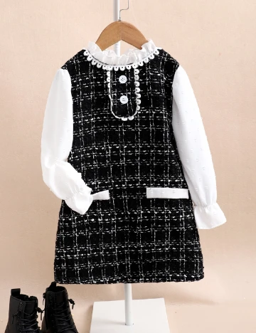 Rochie Shein Kids, alb/negru