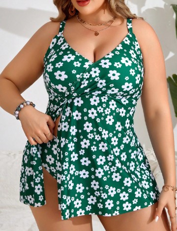 
						Costum de baie SHEIN Maternity Plus, verde