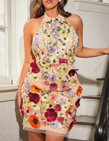 Rochie scurta SHEIN CURVE, floral Floral print