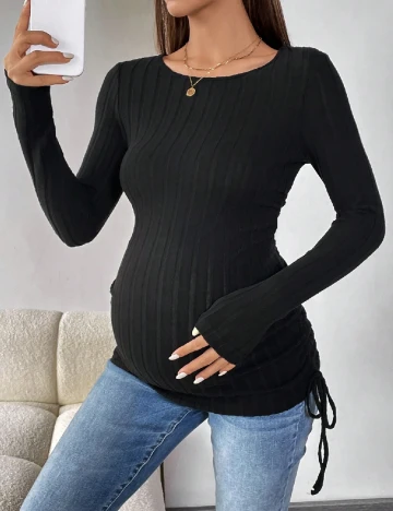 Bluza SHEIN Maternity, negru