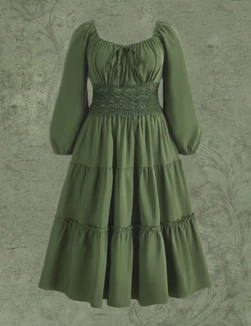 Rochie lunga SHEIN CURVE, verde
