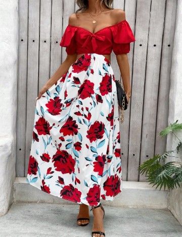 
						Rochie lunga SHEIN, rosu