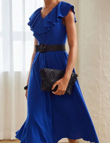 Rochie medie MOTF, albastru Albastru