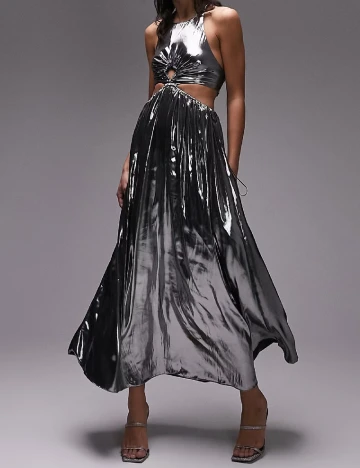 Rochie lunga Top Shop, argintiu