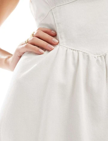 Rochie medie ASOS, alb Alb