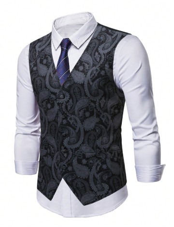 
						Vesta SHEIN Plus Size Men, negru