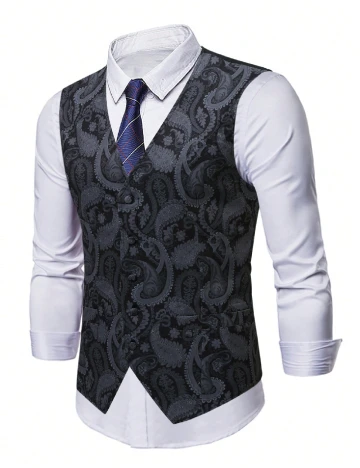 Vesta SHEIN Plus Size Men, negru Negru