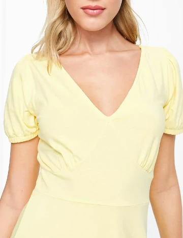 Rochie scurta Pieces, galben