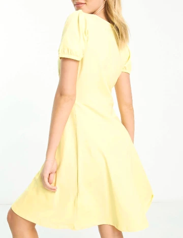 Rochie scurta Pieces, galben