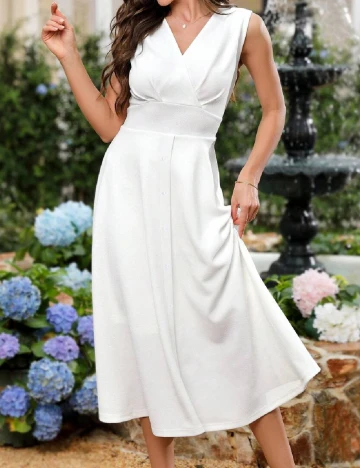 Rochie medie SHEIN, alb
