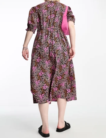 Rochie medie Simply Be Plus Size, floral print Floral print