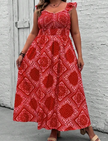 Rochie lunga SHEIN CURVE, rosu Rosu