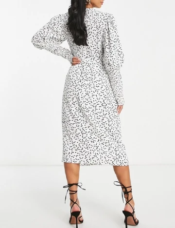 Rochie medie Collective The Label, alb Alb