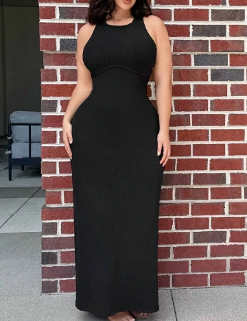 Rochie lunga SHEIN CURVE, negru Negru