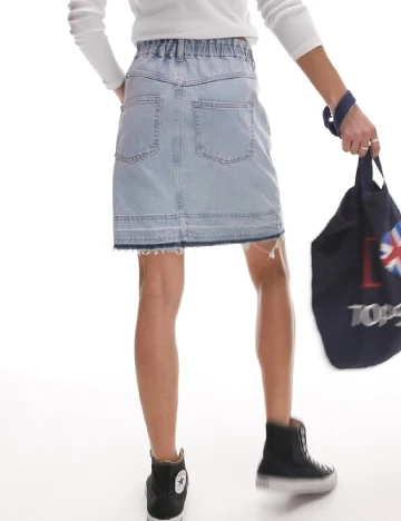 Fusta Top Shop, albastru Albastru