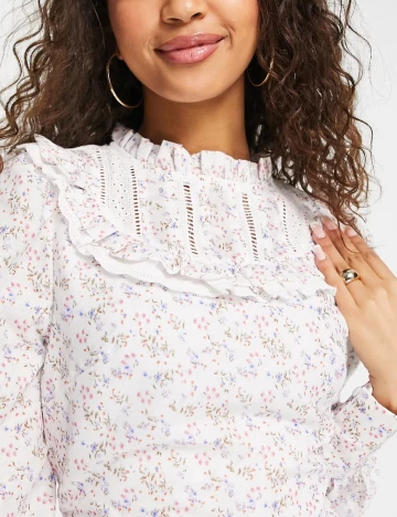 Rochie scurta Glamorous, alb Alb