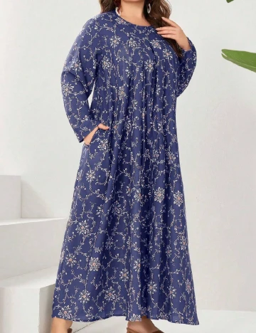 Rochie lunga SHEIN CURVE, albastru Albastru