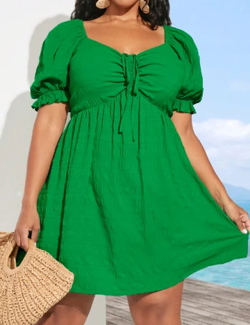 Rochie scurta SHEIN CURVE, verde Verde