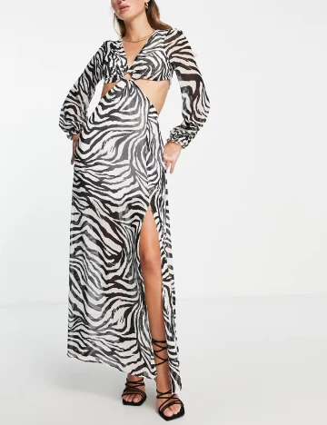 Rochie lunga Miss Selfridge, animal print Animal print