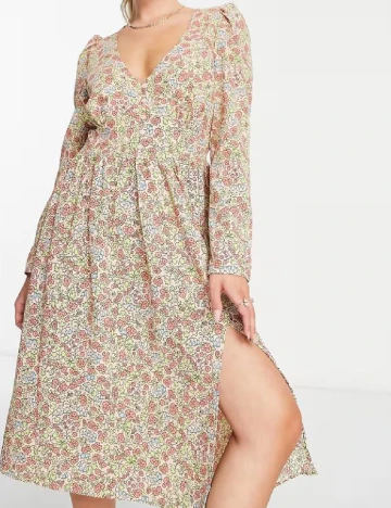 Rochie medie Monki, floral print Floral print