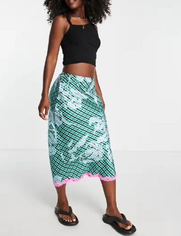 Fusta Top Shop, verde Verde