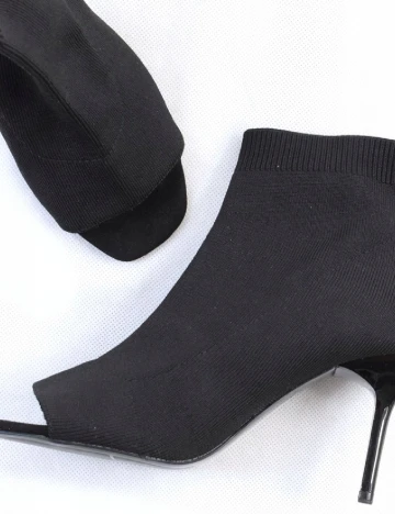 Botine Stradivarius, negru Negru