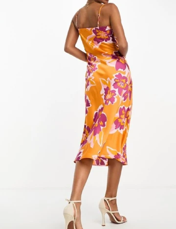 Rochie medie Lola May, portocaliu Portocaliu