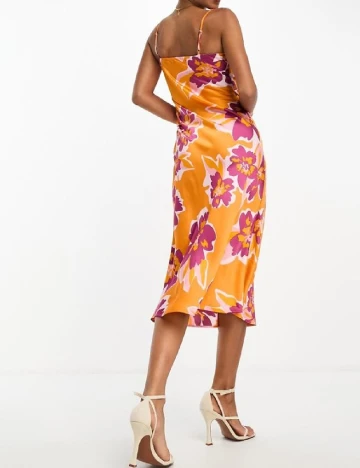 Rochie medie Lola May, portocaliu Portocaliu