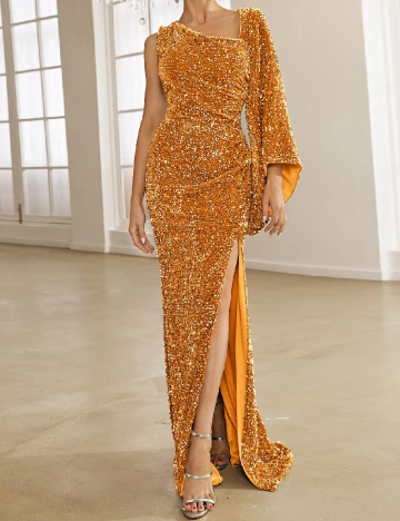 Rochie lunga Miss ord, portocaliu Portocaliu