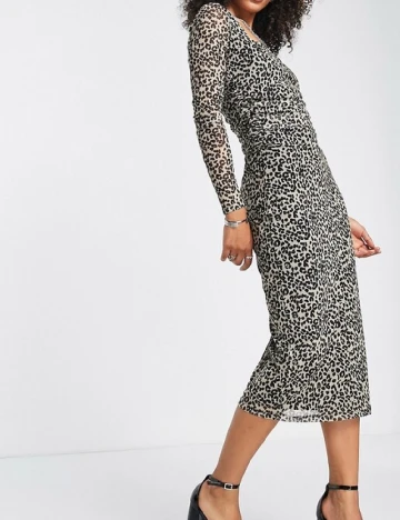 Rochie medie Edited, animal print Animal print